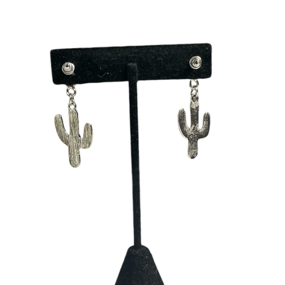 NWT 3 for $20 Silver & Turquoise Cactus Western Style Earrings “you pick 3” - Picture 4 of 5